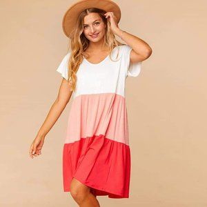 Curvy Girl Coral Breeze Dress